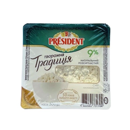 PRESIDENT CHEESE 300G TWAROG 9%