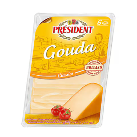 PRESIDENT GOUDA CHEESE SLICES 150G