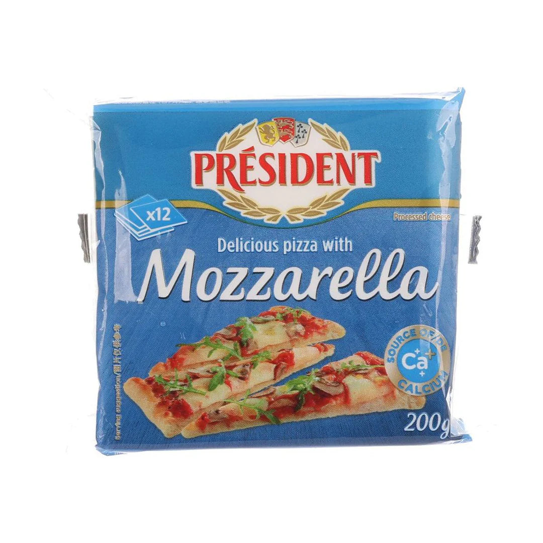 PRESIDENT MOZZARELLA SLICES 200G