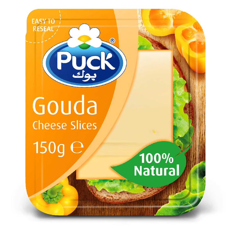 PUCK NATURAL GOUDA CHEESE SLICES 150G