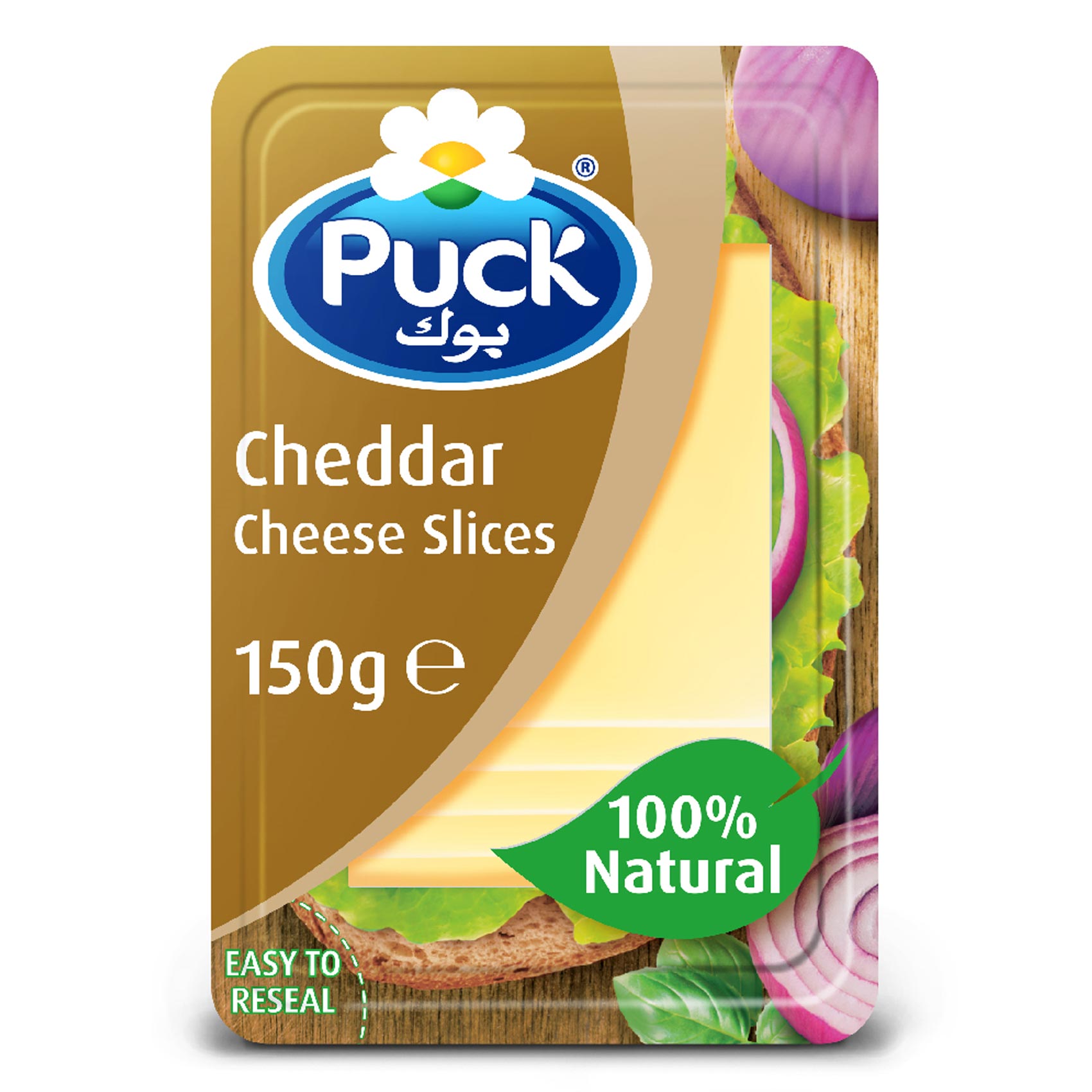PUCK NATURAL CHEDDAR CHEESE 150G