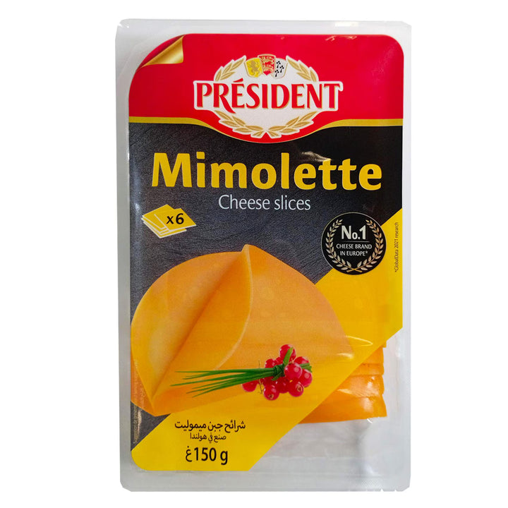 PRESIDENT CHEESE MIMOLETTE SLICES 150G