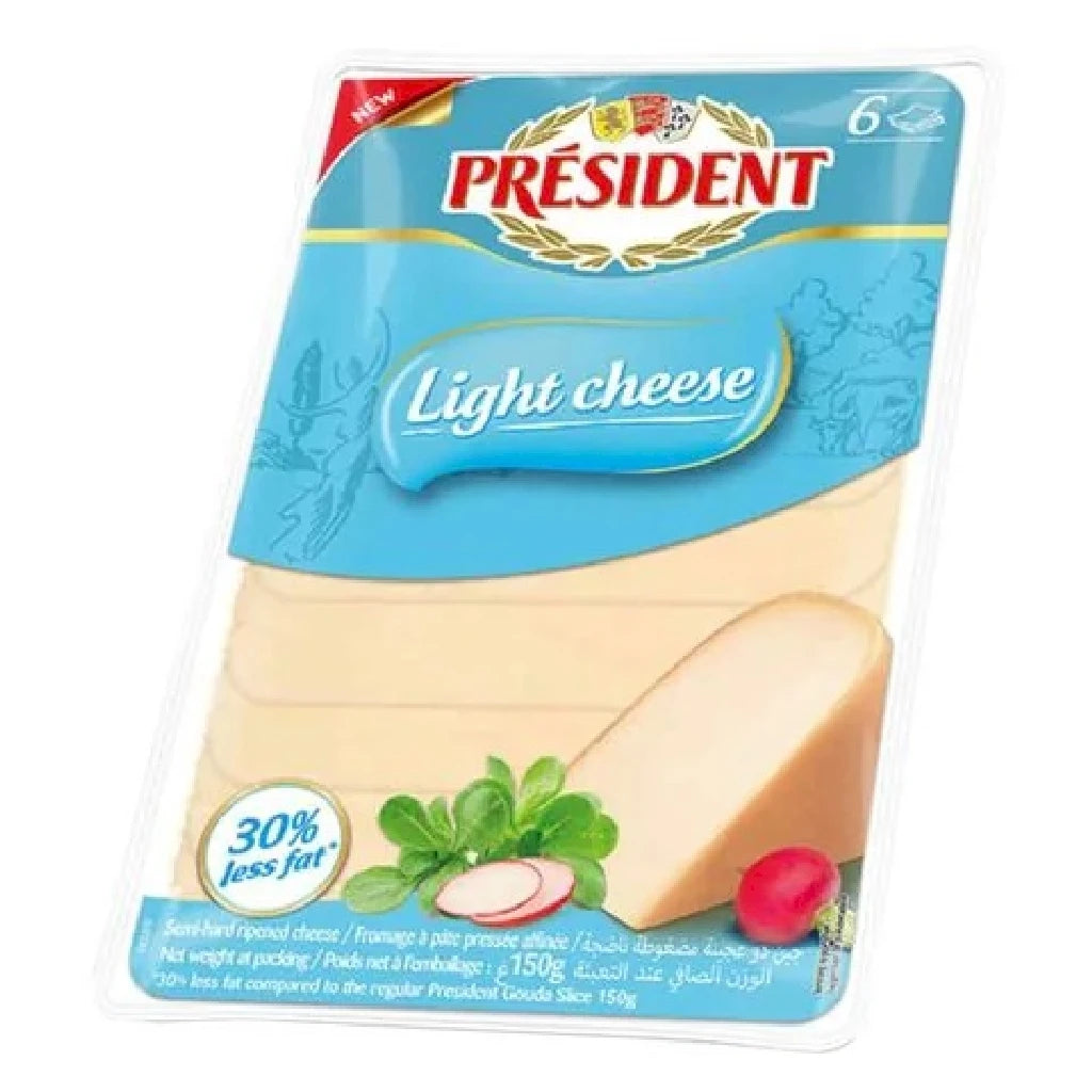 PRESIDENT CHEESE LIGHT SLICES 150G
