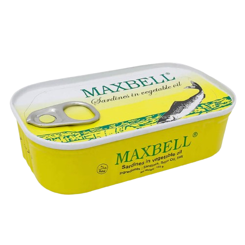 MAXBELL SARDINES IN VEGETABLES OIL 125G