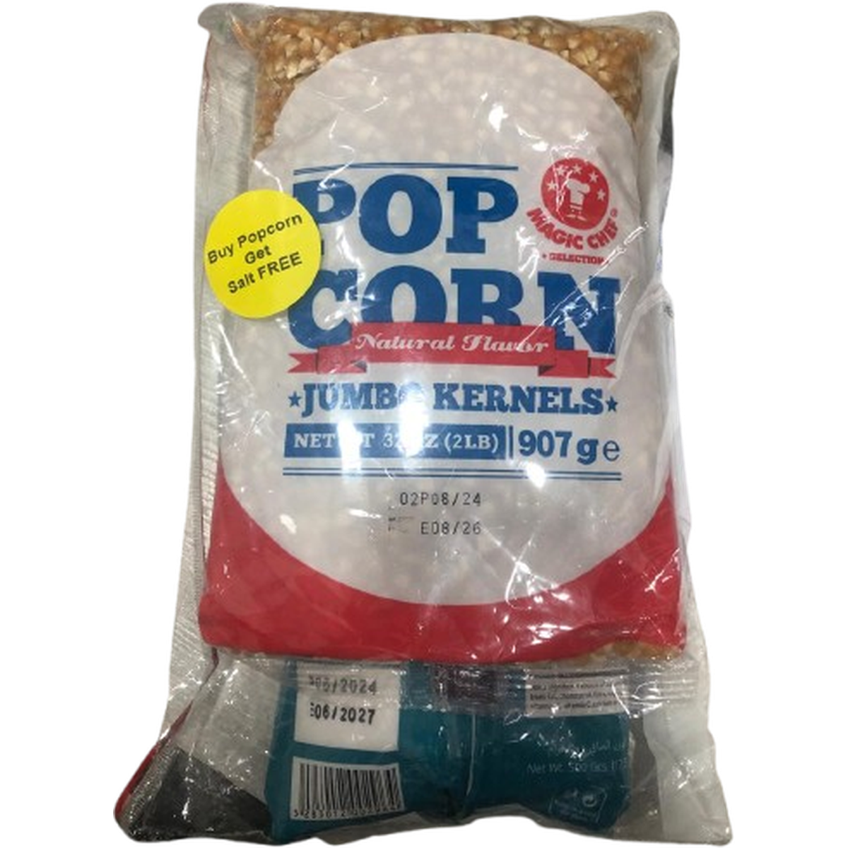 MAGIC CHEF POP CORN 907G +SEA SALT 500G FREE