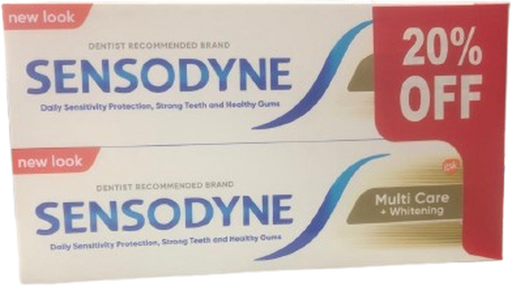 SENSODYNE TOOTH PASTE 75ML *2 MULTI CARE @ 20% OFF