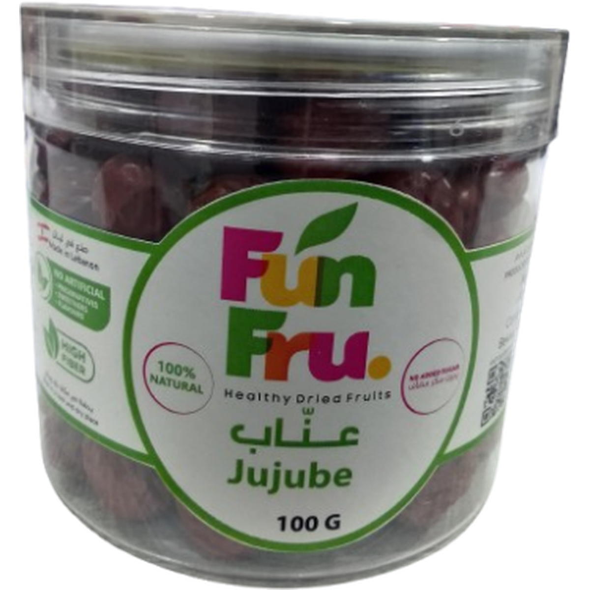 FUN FRU DRIED JUJUBE 100G SUGAR FREE