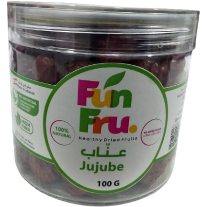 FUN FRU DRIED JUJUBE 100G SUGAR FREE
