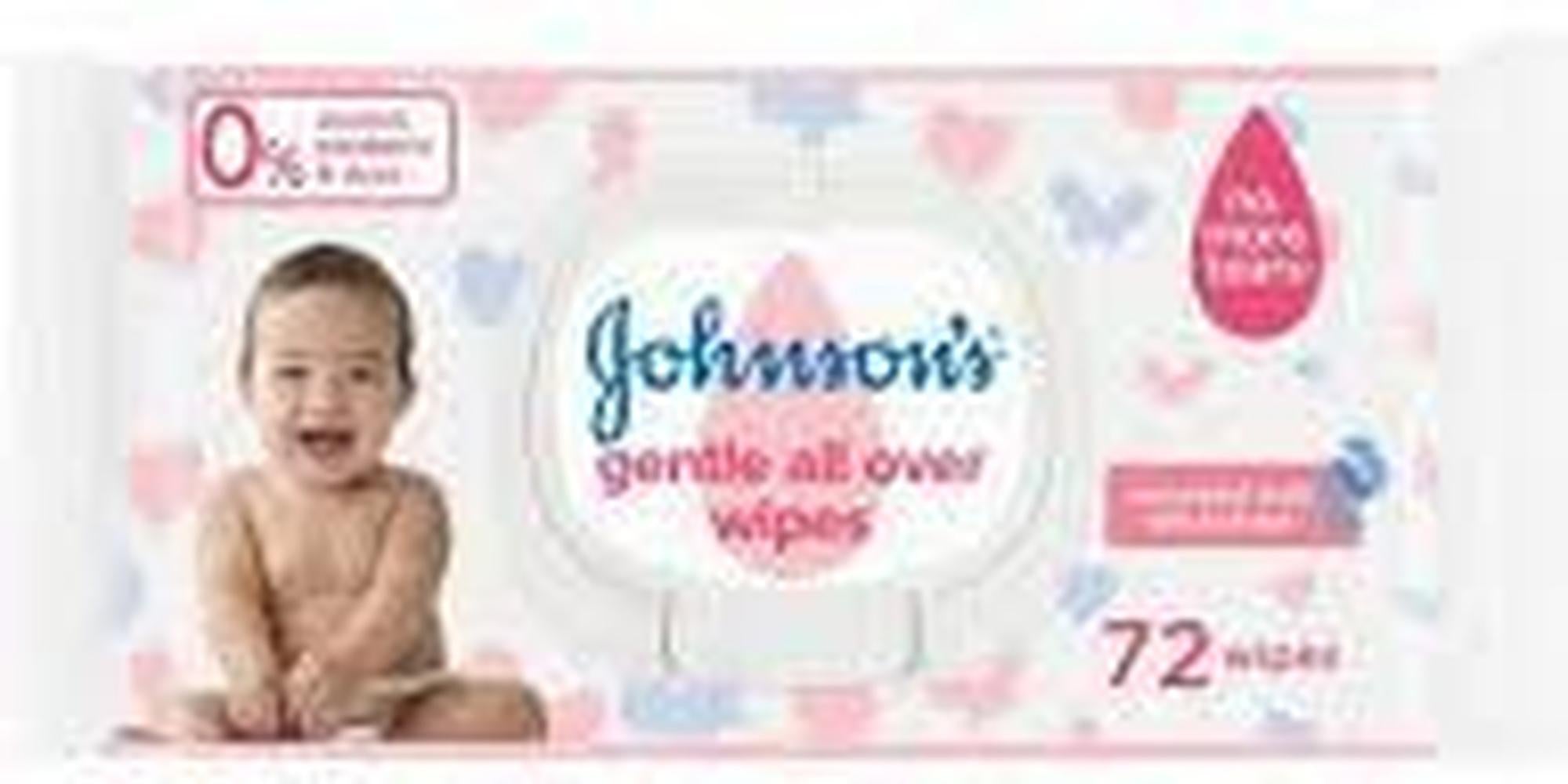 JOHNSON'S GENTLE OVER BABY WIPES *72