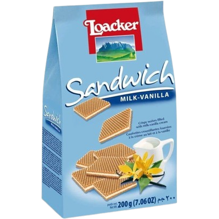 LOACKER SANDWICH 200G MILK-VANILLA