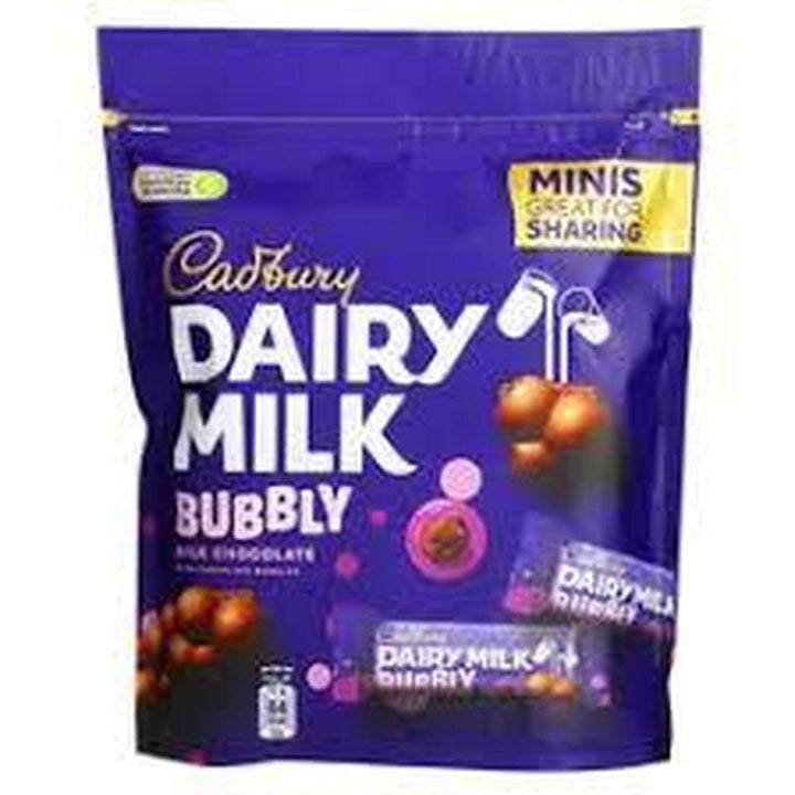 CADBURY BUBBLY CHOCO BAGS MINIS 156G
