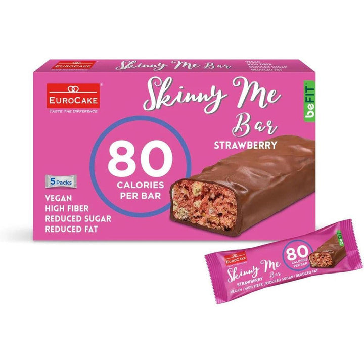 EURO CAKE SKINNY ME VEGAN CHOCO BAR 20G STRAWBERRY