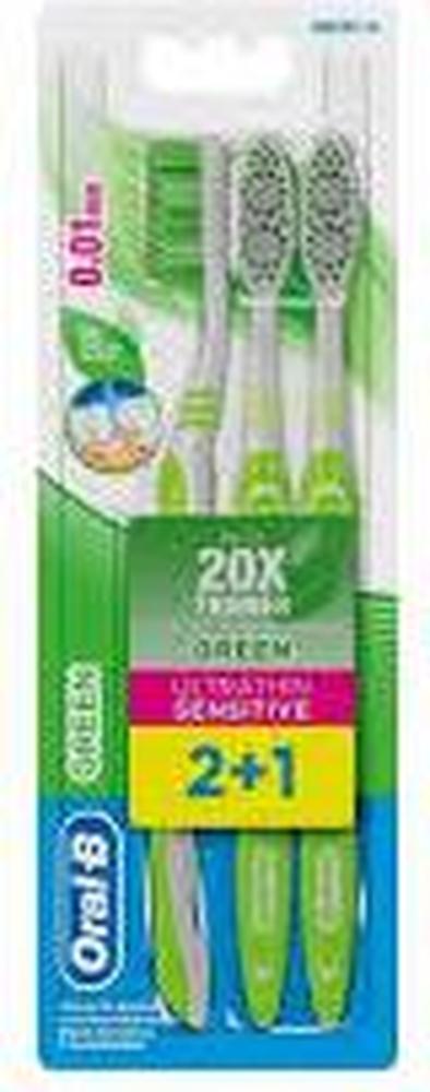 ORAL-B TOOTH BRUSHES ULTRATHIN SENSITIVE 2+1