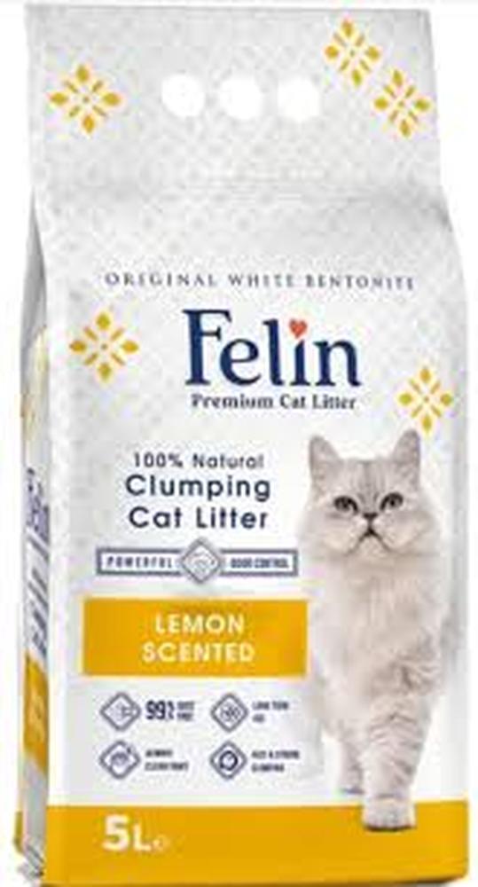 FELIN CAT LITTER 5L LEMON SCENTED
