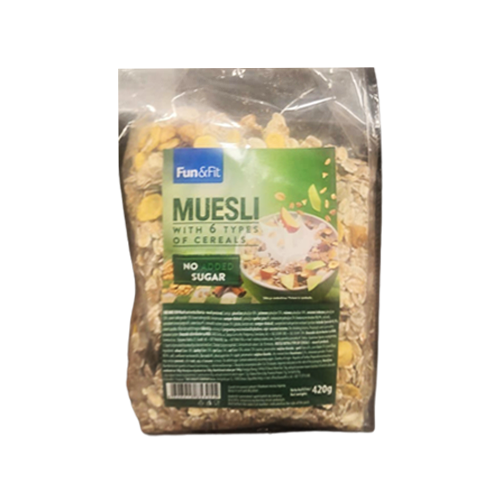 FUN & FIT SUGAR FREE MUSELI 420G 6 CEREALS