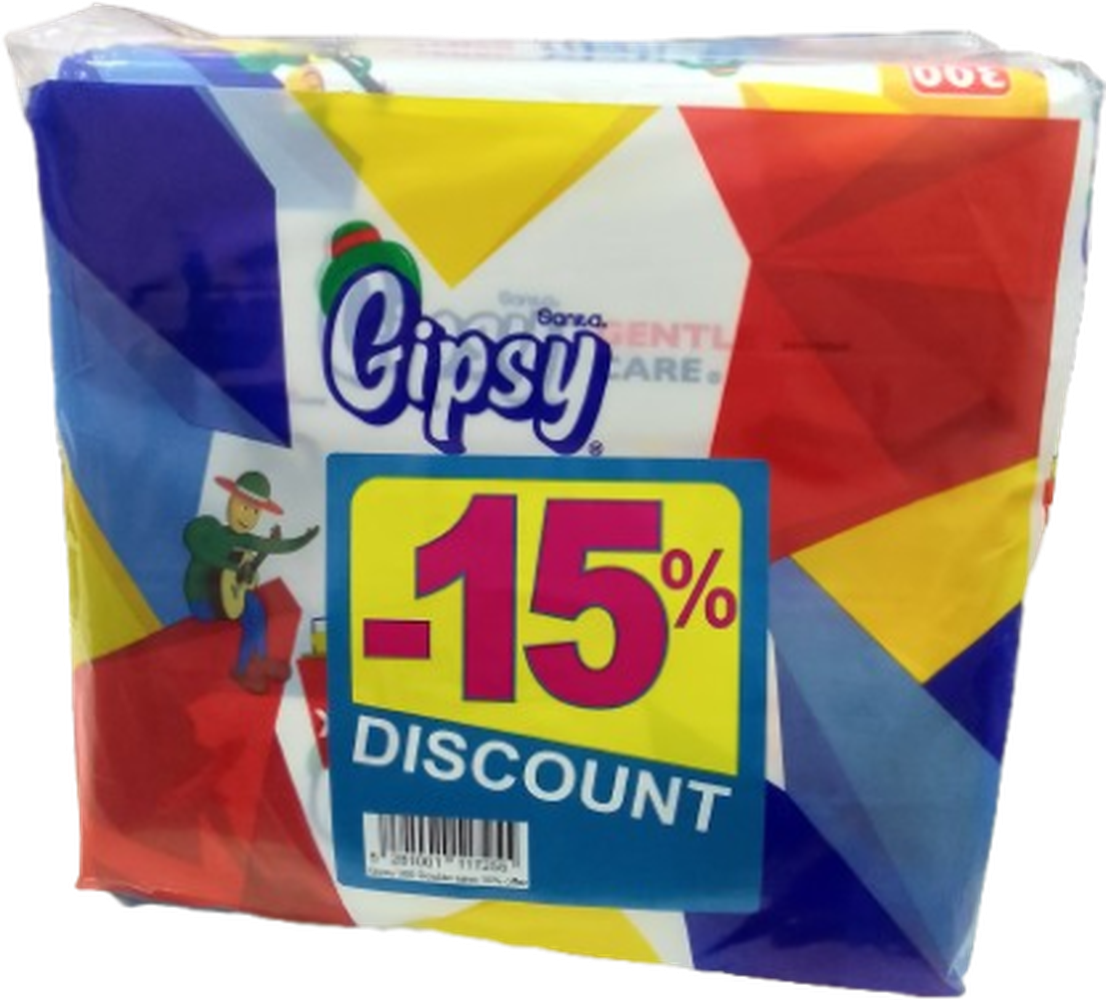 GIPSY TISSUE 300 SHEETS*2 -15%