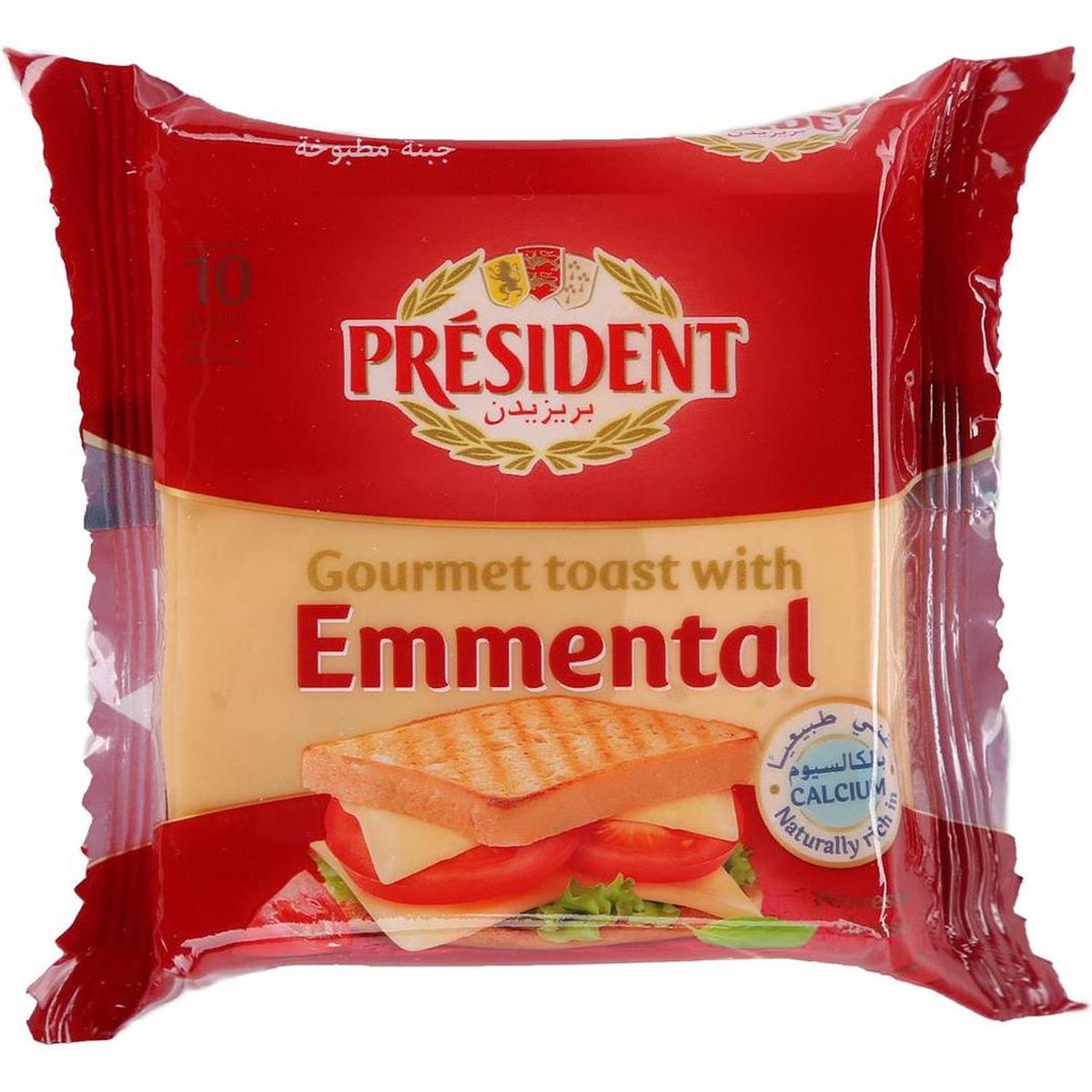 PRESIDENT SLICES EMMENTAL CHEESE 200G