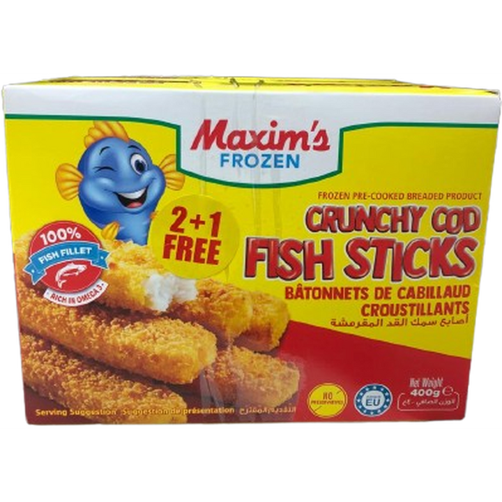 MAXIM'S FISH STICKES 400G 2+1 FREE