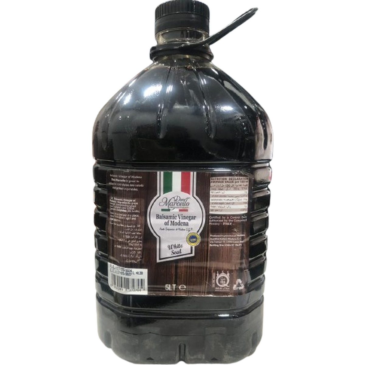 DON MARCELLO BALSAMIC VINEGAR 5L WHITE SEAL