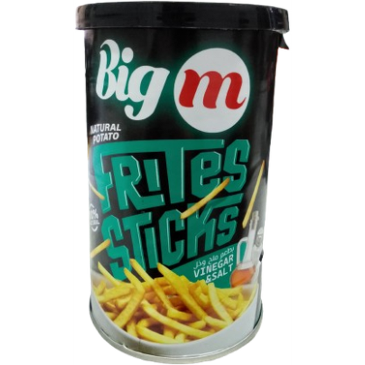 BIG M NATURAL POTATO FRITES STICKS  35G VINEGAR & SALT
