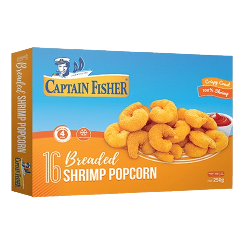 CAPTAIN FISHER BREADED POPCORN SHRIMPS 250G
