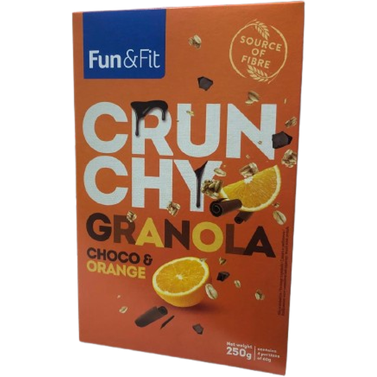 FUN & FIT CRUNCHY GRANOLA 250G CHOCO & ORANGE
