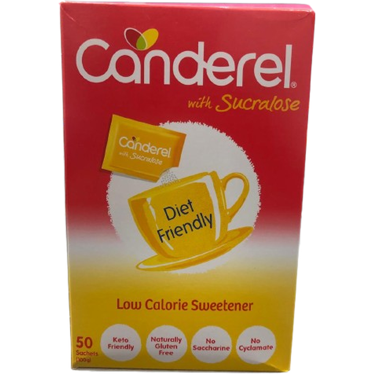 CANDEREL WITH SUCRALOSE 100G LOW CALORIE SWEETENER*50 SACHETS