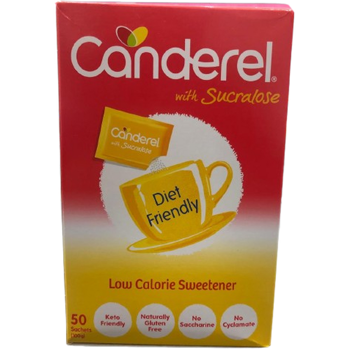 CANDEREL WITH SUCRALOSE 100G LOW CALORIE SWEETENER*50 SACHETS