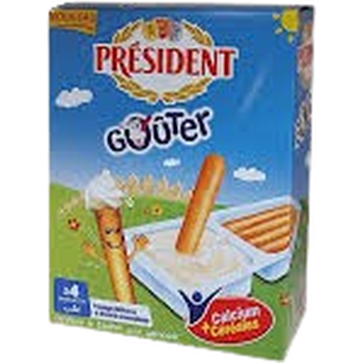 PRESIDENT GOUTER CHEESE WITH BISCUITS 48G
