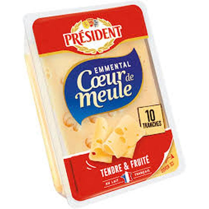 PRESIDENT SLICES 150G EMMENTAL COEUR DE MEULE