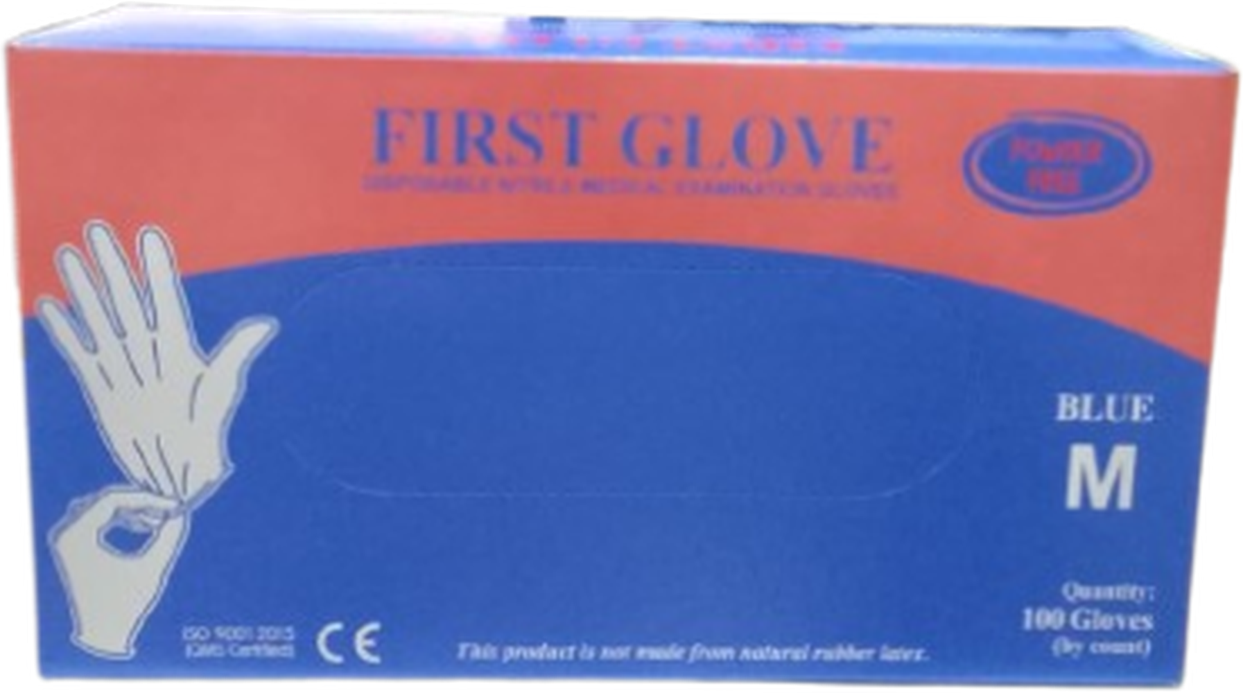 NITRILE FIRST MEDICAL EXAMINATION GLOVES *100 MEDIUM BLUE
