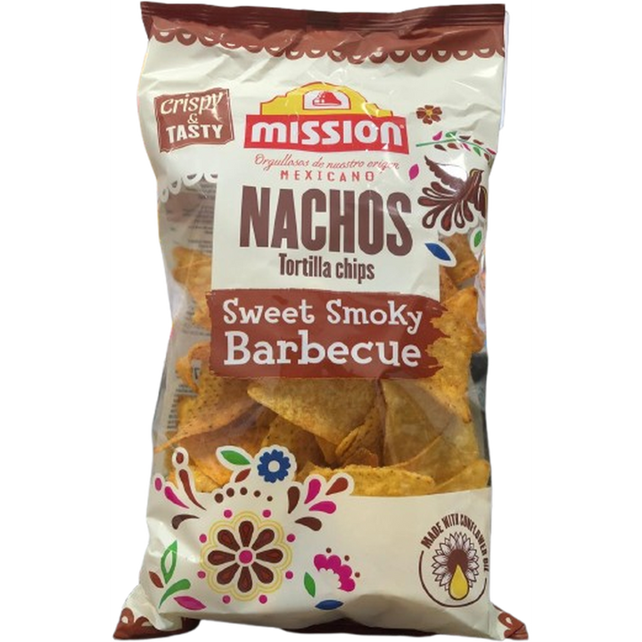 MISSION NACHOS TORTILLA CHIPS 175G SWEET SMOKY BBQ