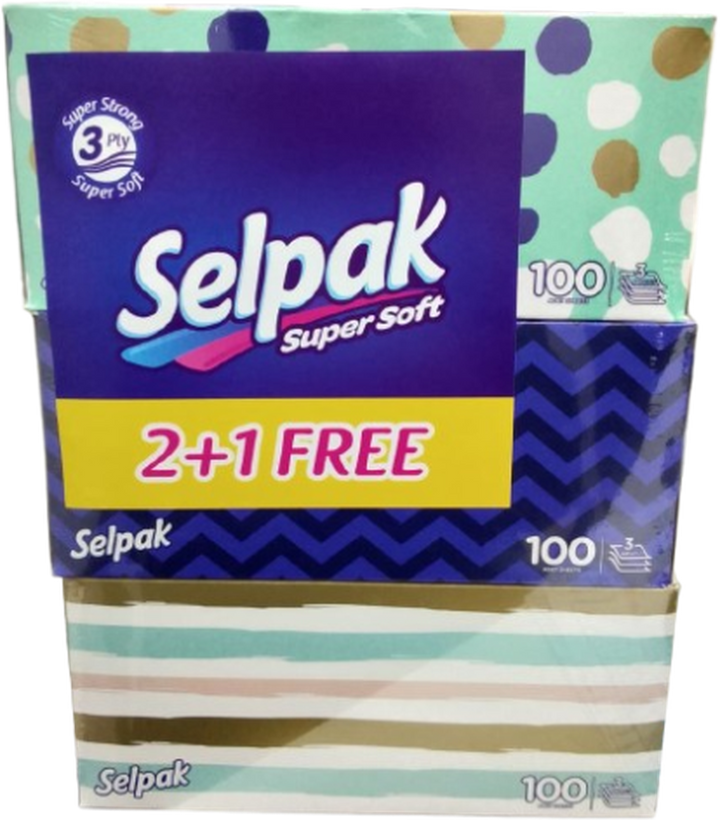 SELPACK TISSUES *100 2+1 FREE