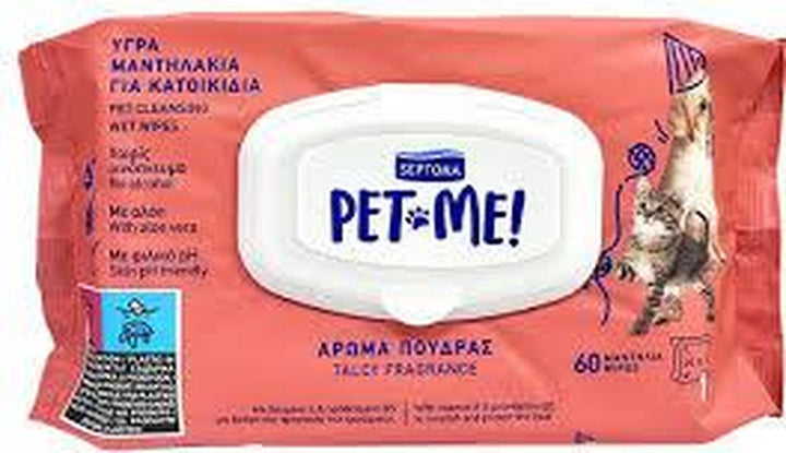 SEPTONA PET ME WET PET CLEANING WIPES *60 PCS