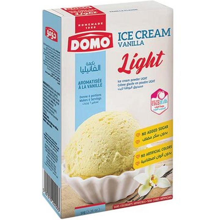 DOMO ICE CREAM LIGHT VANILLA 50G