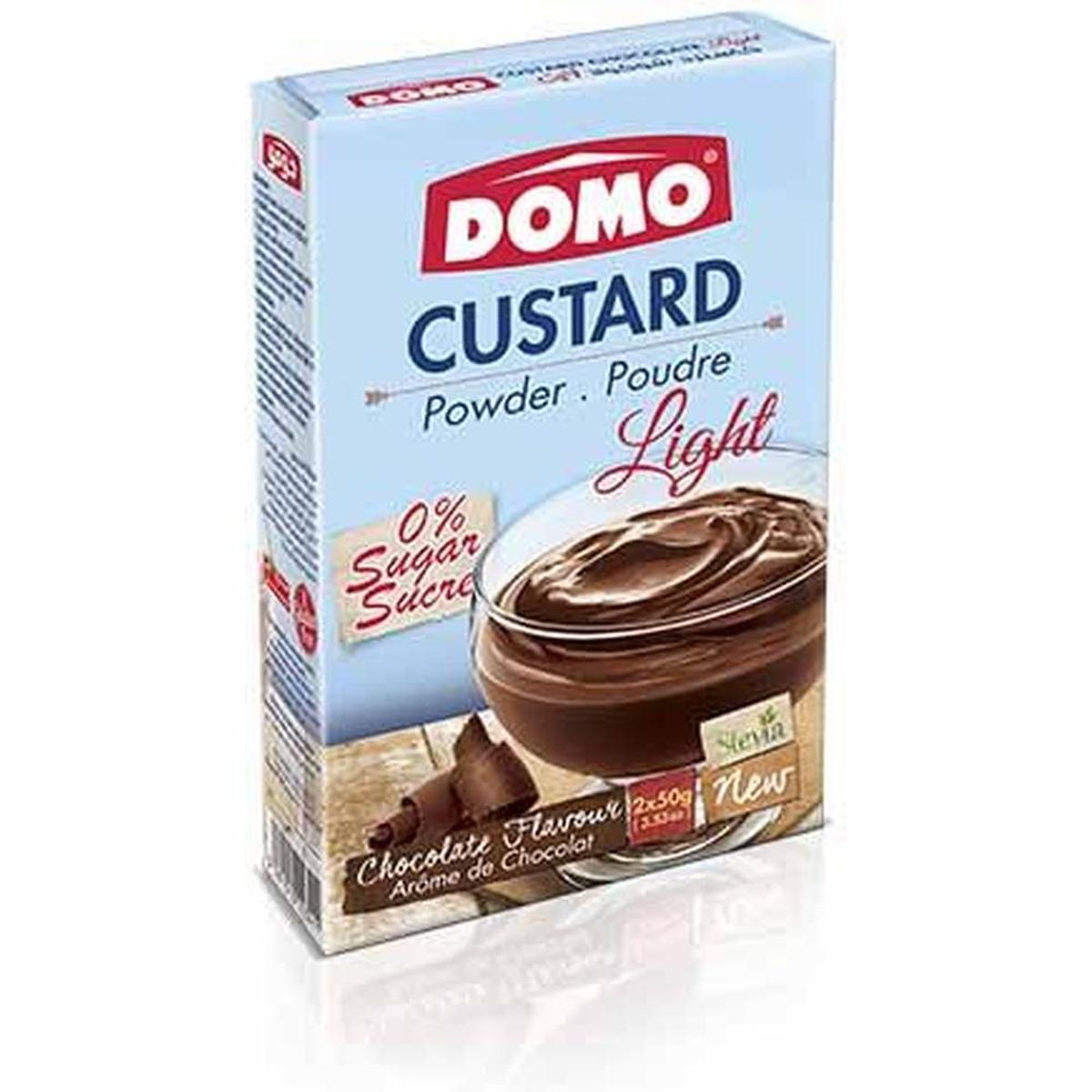 DOMO CUSTARD POWDER CHOCO LIGHT 50G*2