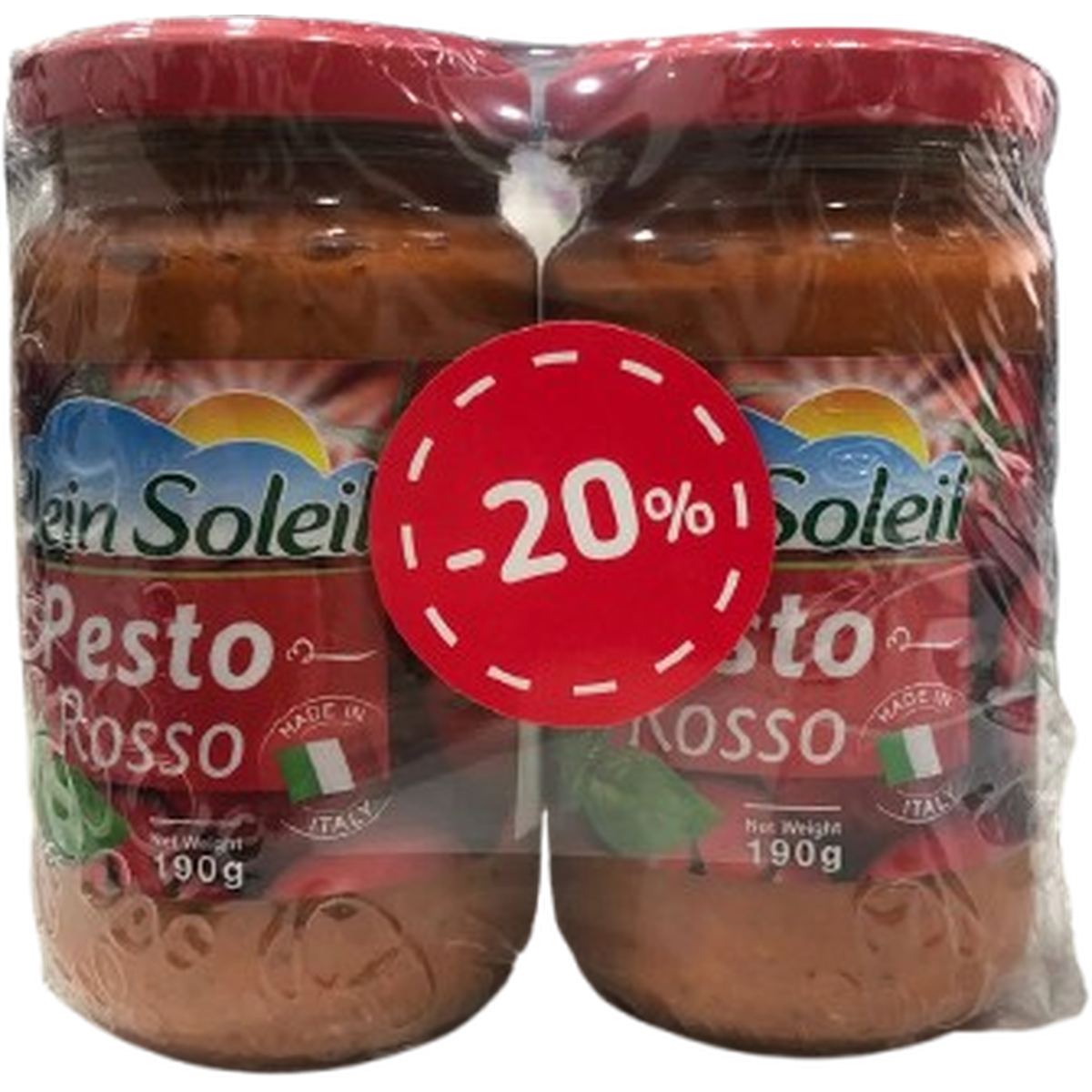PLEIN SOLEIL PESTO ROSSO 190G *2 @ 20% OFF
