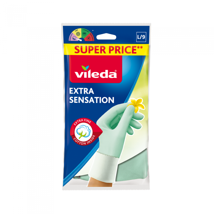 Vileda Gloves Extra Sensation Large Special Price
