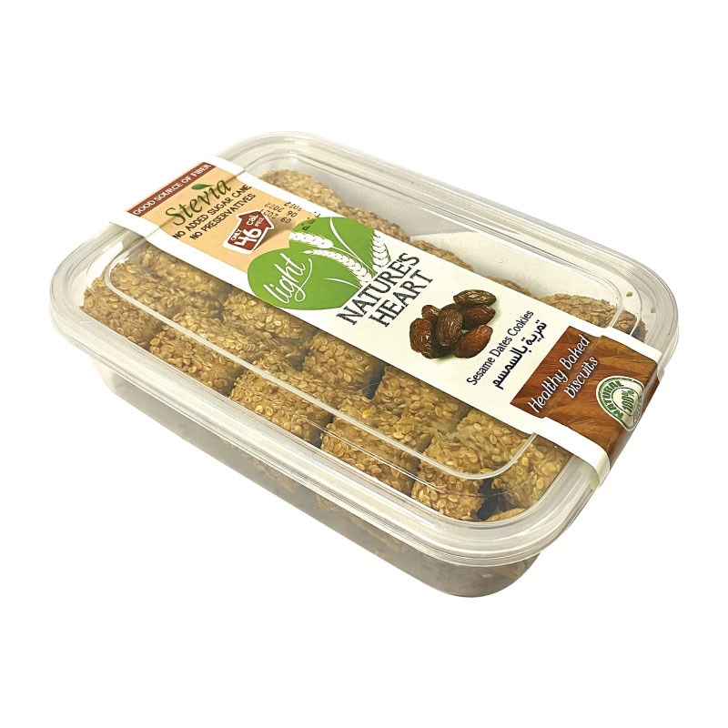NATURE HEART DATES SESAME BISC 350G