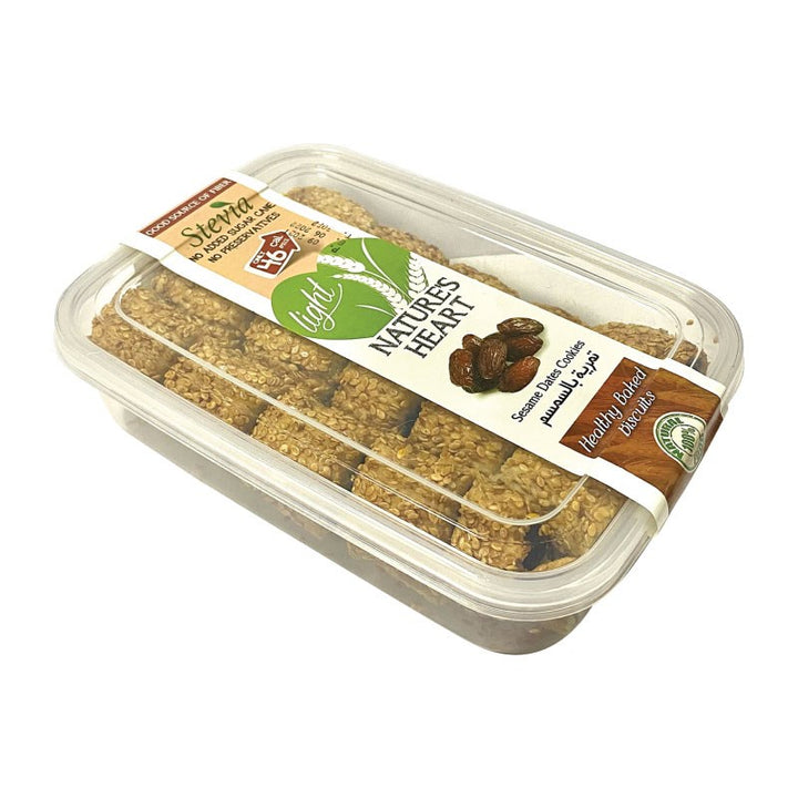 NATURE HEART DATES SESAME BISC 350G