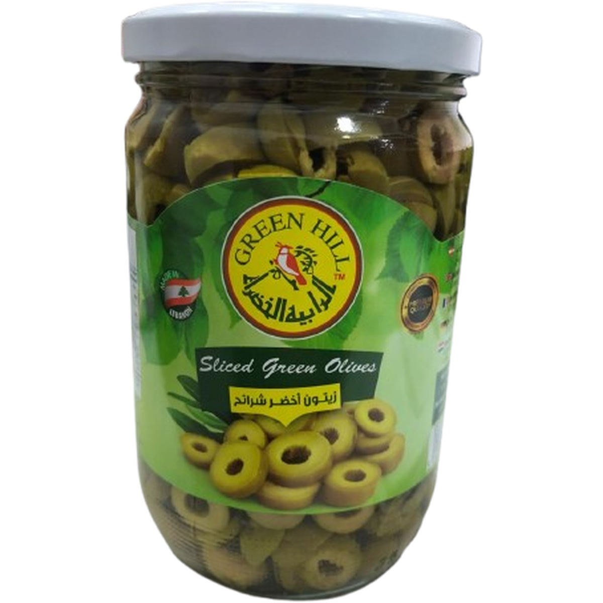GREEN HILL SLICED GREEN OLIVES 400G