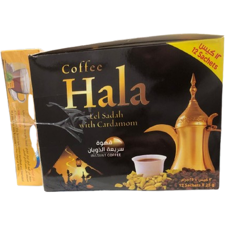 HALA COFFEE WITH CARDAMON *12 SACHETS + FREE HOLIDAY TEA