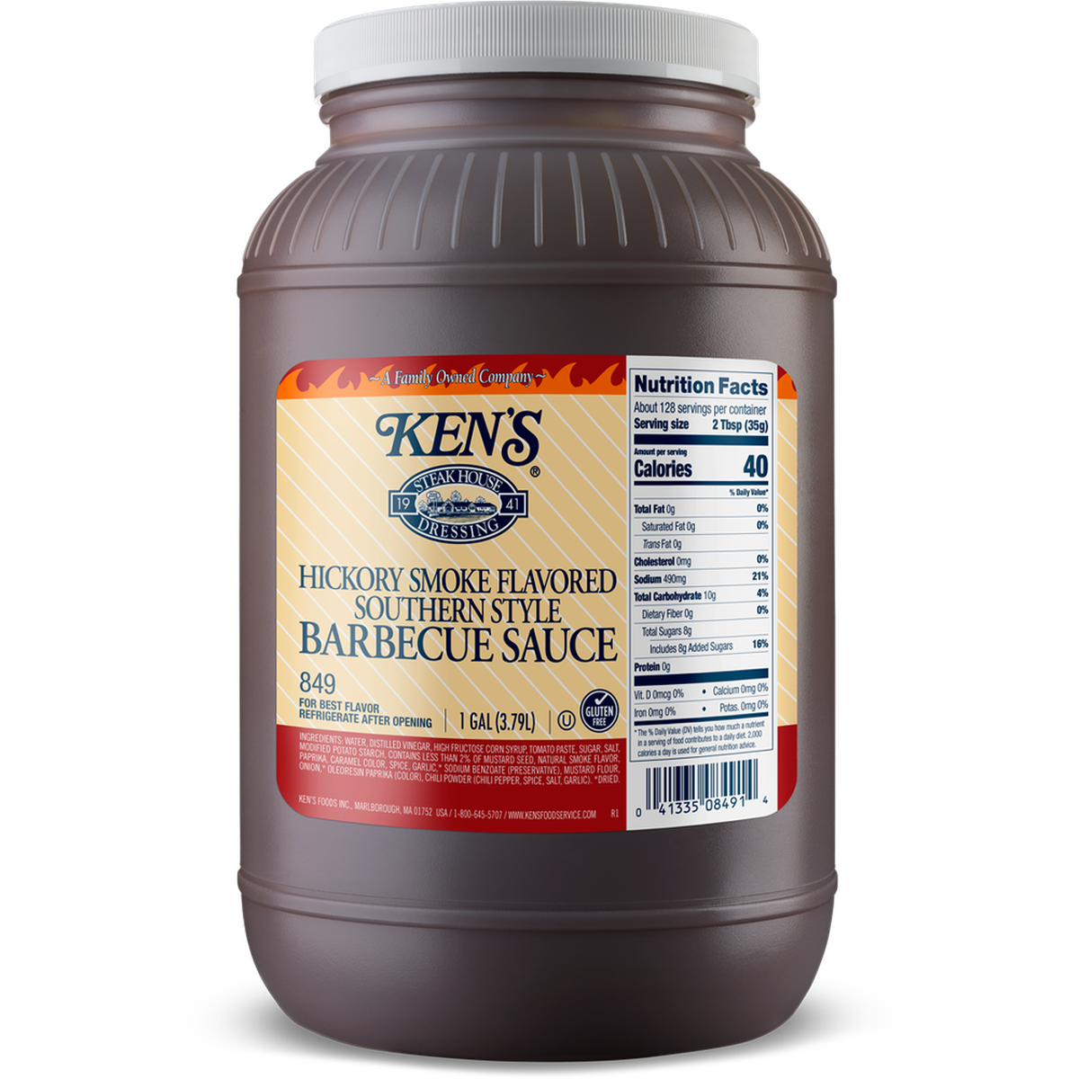 KEN'S HICKORY SMOKED BBQ SAUCE 3.79L