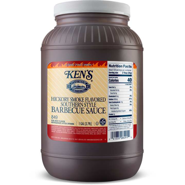 KEN'S HICKORY SMOKED BBQ SAUCE 3.79L