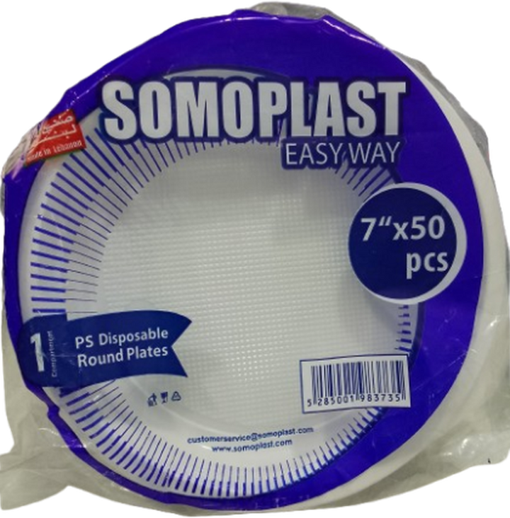 SOMOPLAST EASY WAY 7" ROUND PLATES *50