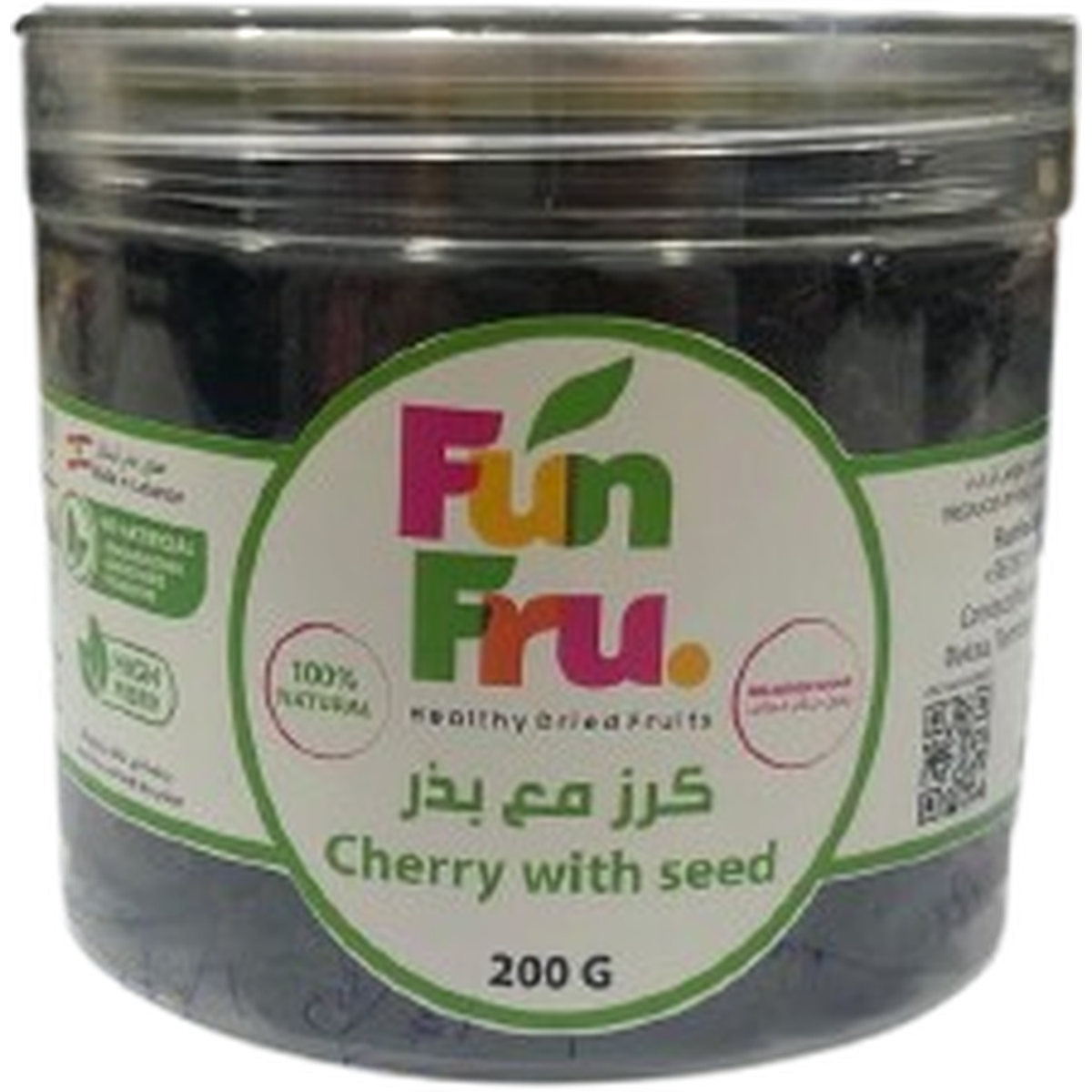 FUN FRU DRIED CHERRY WITH SEED 200G