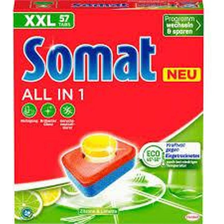 SOMAT ALL IN 1 DISHWASHING TABLETS XXL *57 ZITRONE & LIMETTE