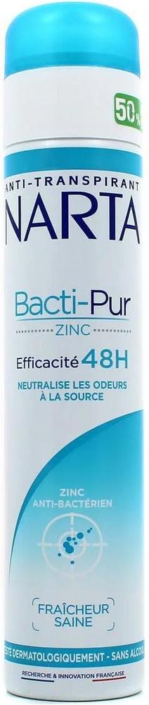 NARTA DEODORANT 50% ALUMINIUM 200ML BACTI-PUR