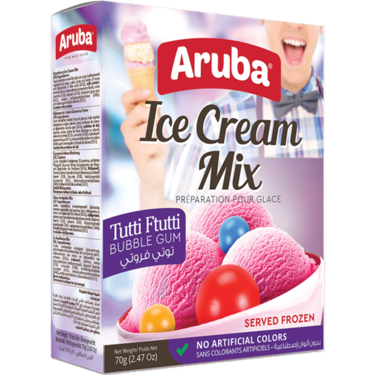 ARUBA ICE CREAM MIX TUTTI FRUTTI 70G
