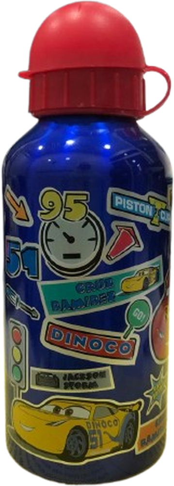 STOR ALUMINIUM BOTTLE 500ML CARS STICKERS